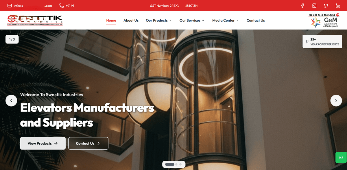 Elevator Solutions Portal - Scalable Software Architecture & Custom Web Platform