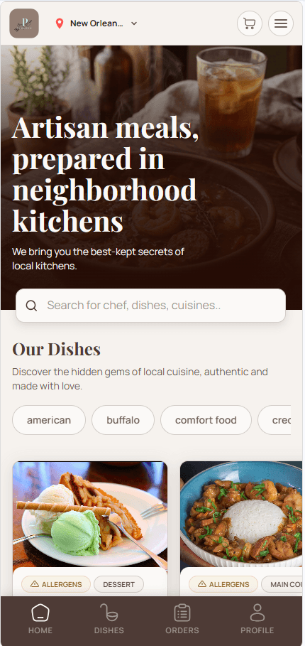 Pandeux Food Ordering Platform
